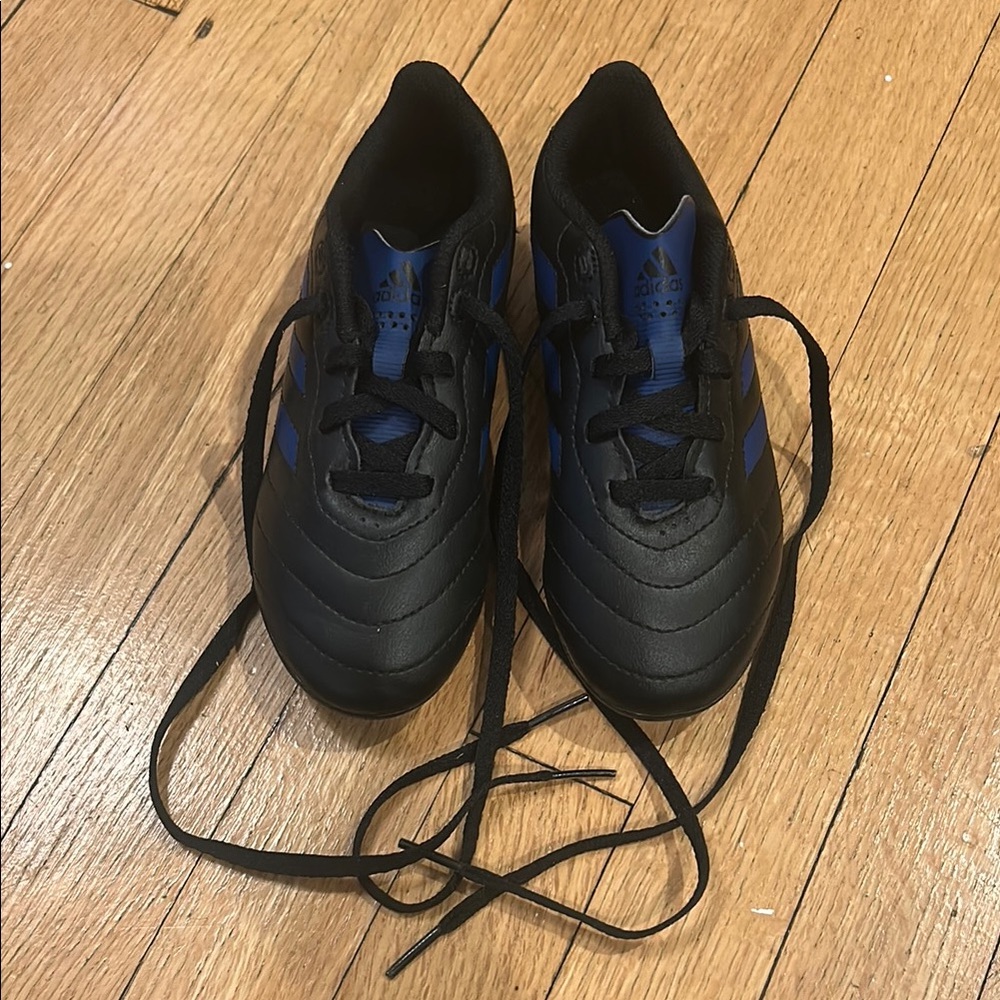 Adidas Kid's Black and Blue Soccer Shoes